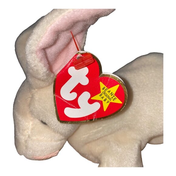 Ty Beanie Babies Nibbler Rabbit Bunny 1999 Plush Stuffed Animal Hang 5th Gen Tus - Picture 8 of 12